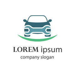 illustration of a car repair shop logo