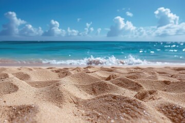 Fototapeta na wymiar beach sand with ocean landscape professional photography