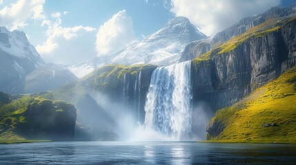 美しい滝の風景,Generative AI AI画像 - 759571205