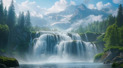 美しい滝の風景,Generative AI AI画像 - 759571413