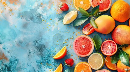 Background of healthy fresh fruits