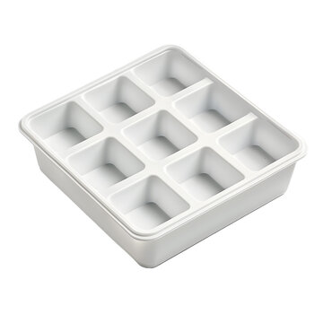  white plastic ice cube tray