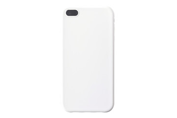 White Iphone Case on White Background. on a White or Clear Surface PNG Transparent Background.