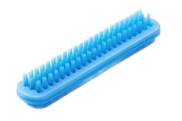 Blue Plastic Brush on White Background. on a White or Clear Surface PNG Transparent Background.