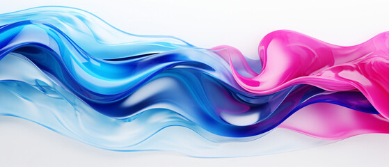 Abstract color liquid wave isolated on a white background