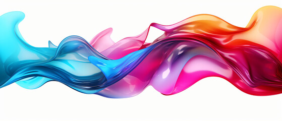 Abstract color liquid wave isolated on a white background