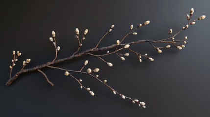 A close up of a branch with white flowers - Powered by Adobe