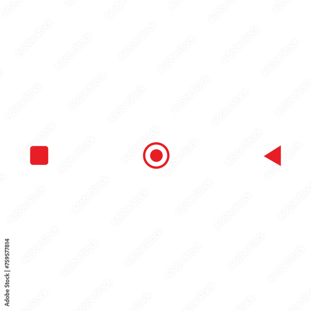 Poster play button icon. flat style. red on white background. vector illustration. resources graphic icon e