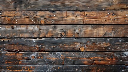 Close Up of Wooden Wall With Rivets