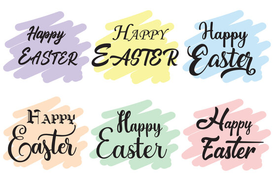Vector Illustration of Happy Easter Holiday with Painted Egg, Rabbit Ears ,happy easter day card 