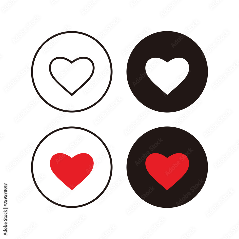 Poster heart icons set. heart icon vector. heart icon vector. heart icon vector. resources graphic icon ele