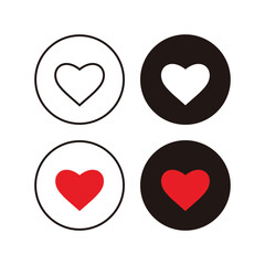 Heart icons set. Heart icon vector. Heart icon vector. Heart icon vector. resources graphic icon element design. Vector illustration with social media theme ui icon
