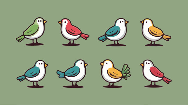 Collection of Vector Bird Icons: Detailed Illustrations for Various Purposes 