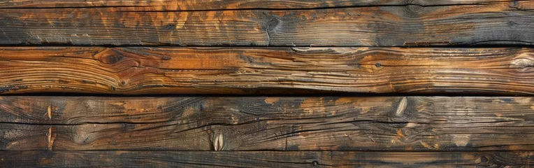 Fotobehang Peeling Paint on Wooden Wall Close Up © BrandwayArt