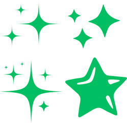 star vector design with various shapes