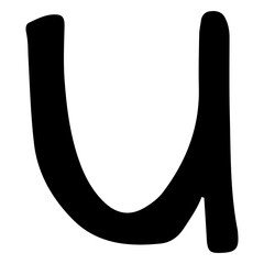 English alphabet u 4 cute on a white background, vector illustration. © Baby Corn