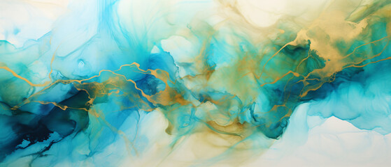 Art photography of abstract fluid art painting with alcohol