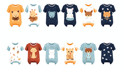 Baby t-shirt and textile clothes