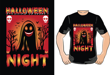 Halloween Night T-Shirt Design Vector File