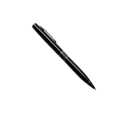 Black pen isolated on a transparent background