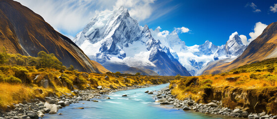 Beautiful mountains landscapes in Cordillera 