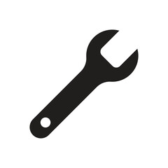 Wrench logo vector flat symbol design
