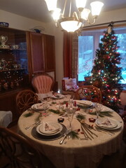 christmas table setting