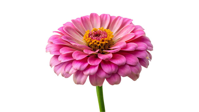 Pink chrysanthemum flower isolated on transparent background,