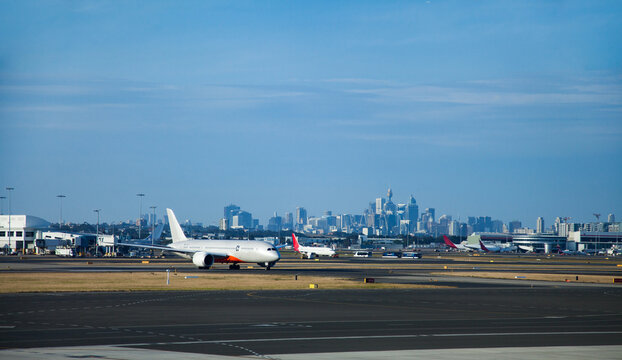 Aeroplanes on the ground at Sydney airport