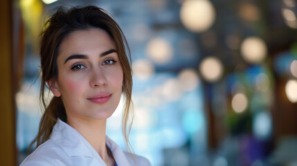 Fototapeta premium Portrait of a female doctor in hospital