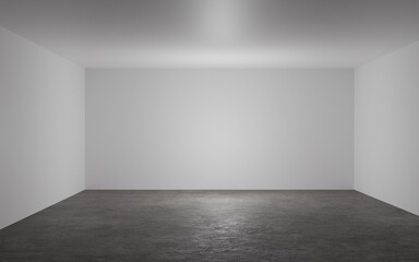 モルタル床の白い部屋