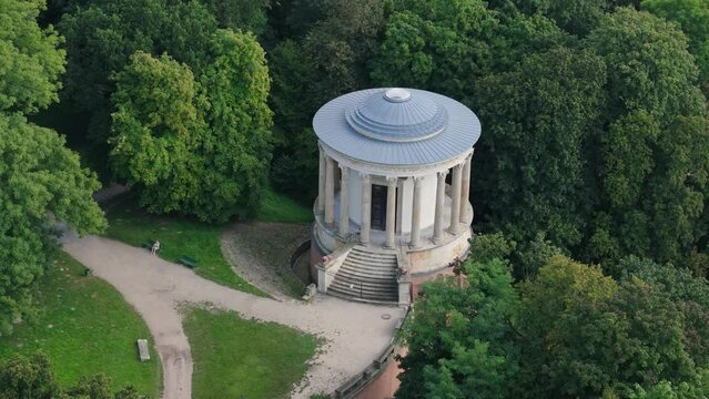 Temple Of The Sibyl Czartoryski Park Pulawy Aerial View Poland