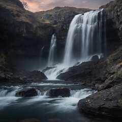 Obraz premium waterfall in the mountains