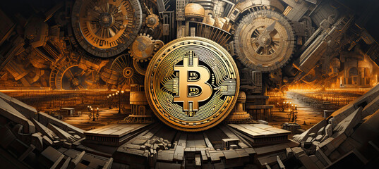 Bitcoin cryptocurrency background