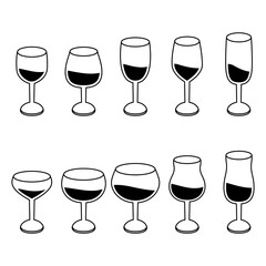 drinking glasses line ver1