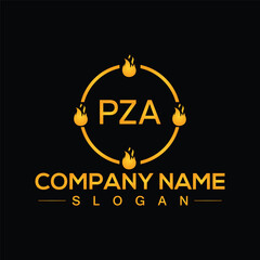 Creative PZA letter logo design for your business brands