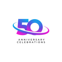 50th anniversary logo design template