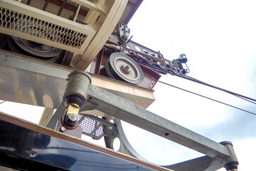 detail of a ropeway/ cable car