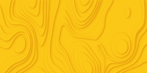 Abstract paper carve template. abstract orange and yellow 3d papercut topography relief vector background illustration. topographic canyon geometric map relief texture with curved layers and shadow.