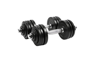 Fototapeta na wymiar A Pair of Dumbbells on a White Background. on a White or Clear Surface PNG Transparent Background.