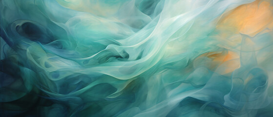 Fluorite  oil painting. Conceptual abstract picture .