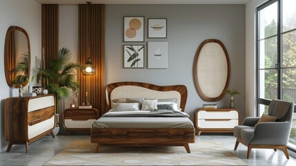 Spacious Bedroom With Large Bed and Two Windows