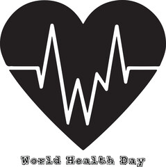 World Health Day silhouette vector