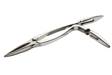 Fototapeta premium A Pair of Open Scissors on White Background. on a White or Clear Surface PNG Transparent Background.