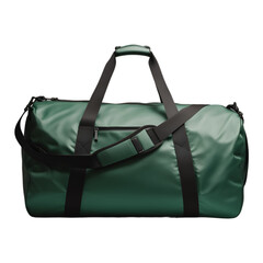 Green Duffle Bag Illustration Art on a Transparent Background Generative AI