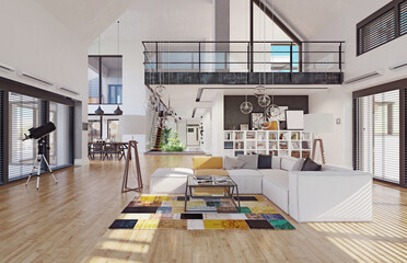 modern house interior design - 759603493