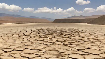 Dry lakes due to extreme weather