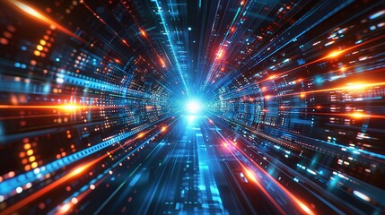 Virtual technology background. Raster version