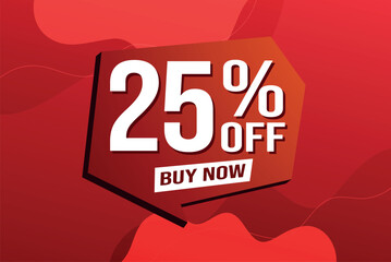 25% twenty five percent off buy now poster banner graphic design icon logo sign symbol social media website coupon

