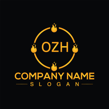 Abstract letter OZH logo design template for company